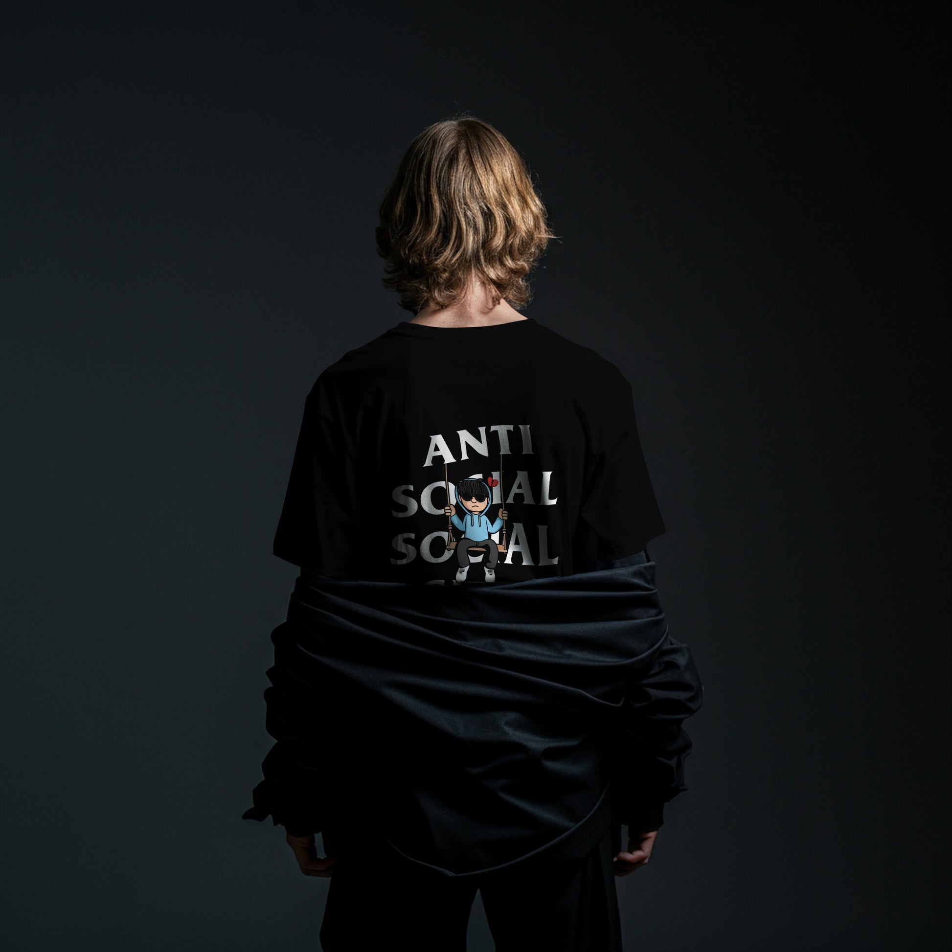 Camiseta Anti Social, 100% Algodón